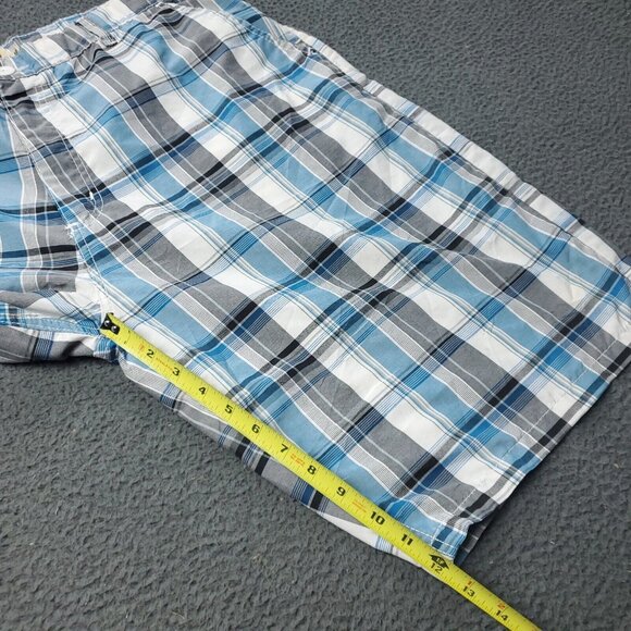 American Heritage Plaid Shorts Blue Gray Mens 40 Measured - Picture 6 of 7